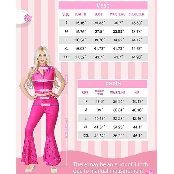 NWT Adorable Barbie Movie Pink Box Gingham Plaid Dress Cowboy Halloween Costumes - Picture 5 of 16